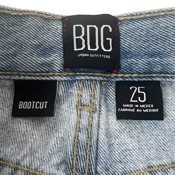 BDG Urban‎ Outfitters Distressed Bootcut Jeans Size 25 Grunge Edgy Capsule Blue - Picture 4 of 13